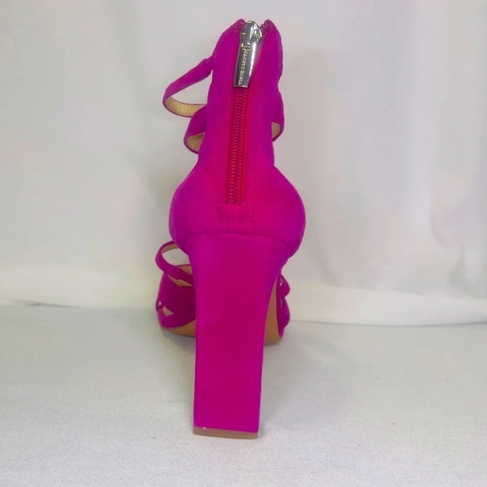 Vince Camuto Bunniva Strappy Suede Sandals Dragonfruit color Size 10M - Picture 10 of 13